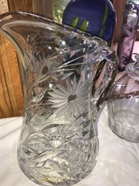 Gorgeous cut glass pitcher 