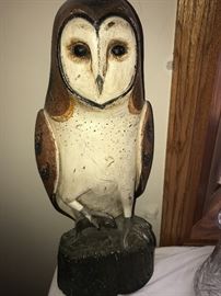 Wood carved owl