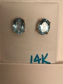 14k/topaz earrings
