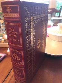 Franklin Library Leather Bound Book; The Sot-Weed Factor- Signed by author