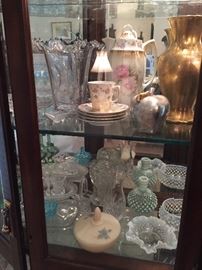 Vintage glass ware, Fenton, German china, Pickard