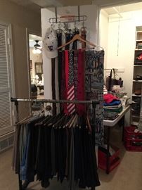 The rack has new pants and jeans, great ties and belts