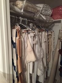 Vintage table clothes, bed coverlets, crochet bed coverlets, quilt tops, drapes