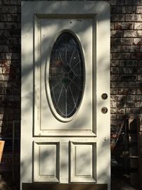 Great old door with lead insert