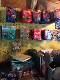 Nascar collectables are in the barn