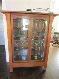 Unmarked oak cabinet