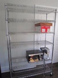 Chrome shelves on wheels-NSF 4' X 6.5'