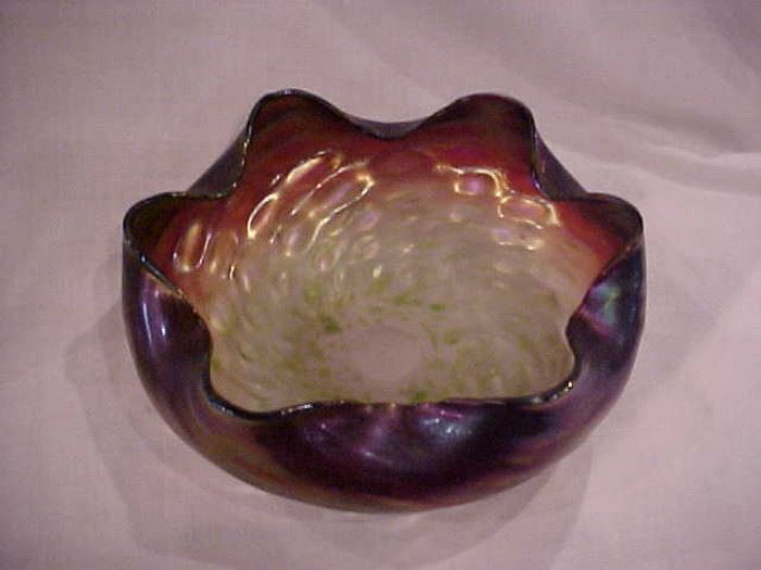 Loetz art glass large bowl