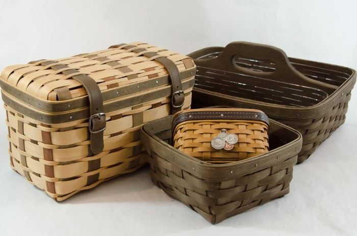 Rare, SIGNED Longaberger basket set.
