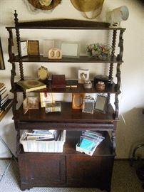 Victorian walnut writing desk/bookcase