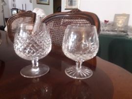 Signed Waterford brandy snifters - 4 different patterns