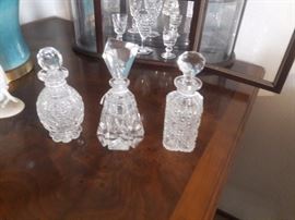 Exquisite cut perfume bottles