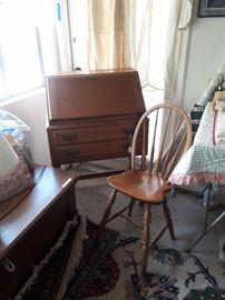 1962 dropfront desk and chair