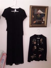 Beautiful clothes...Framed crazy quilt peice