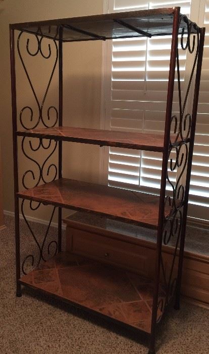 Made-to-Last Iron and Tile Etagere (2) Custom Made
