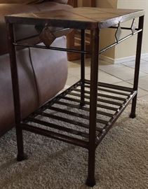 Made-to-Last Iron and Tile Side Table Custom Made
