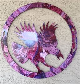 Laser Art Pink and Purple Bird