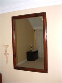large wooden mirror