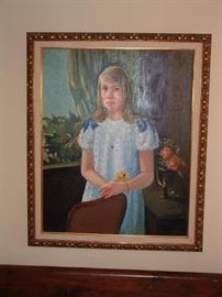 Vintage portrait oil painting