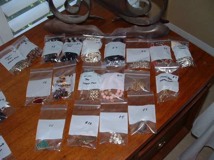 a small selection of costume jewelry