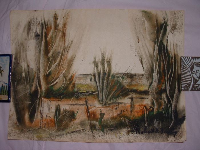 Robert Frary watercolor (one of several) - He is the brother of Michael Frary (noted Texas artist)                                