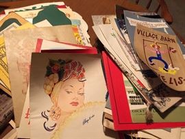 Vintage restaurant menus