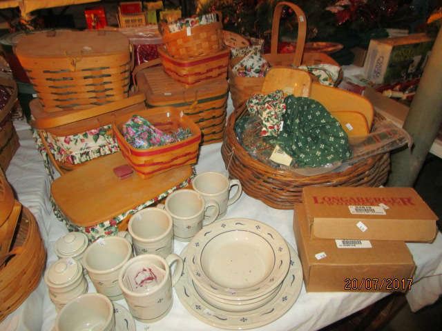 Longaberger china and baskets