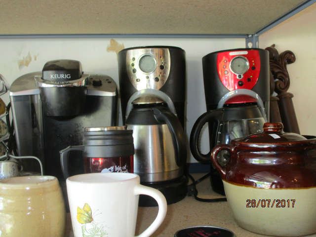 Keurig coffee maker plus two additional coffee makers (one with insulated carafe) 