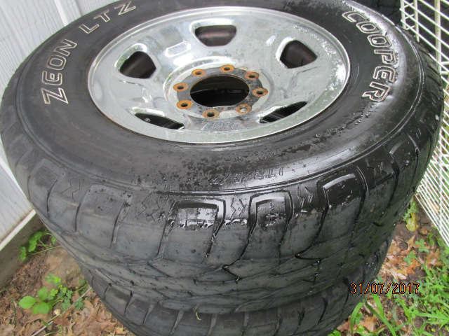 Ford  Truck Wheels and tires (rained a little bit on them)