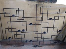 One of Three Multiple Votive Iron Sconces