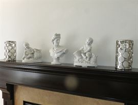 Antique Parian Bust & Cherubs