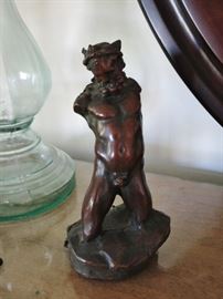 Antique Bronze of an Armless Atlas
