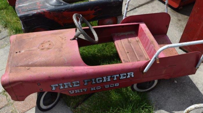 Car 1 Fire Fighter AMF Pedal Car with print on side