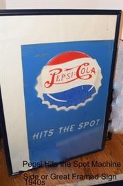 208 B Pepsi Cola Cap sign side of machine