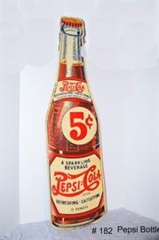 182 45 inch Pepsi 5 Cent 1930 40s Sign