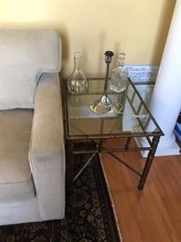 Glass top end table 