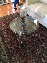 Glass top coffee table 