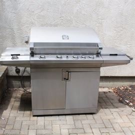 TEC Char-Broil Natural Gas Outdoor Grill: A Char-Broil outdoor gas grill. This stainless steel grill boasts two 12, 000 BTU burners with an infrared glass burner with an electronic starter.