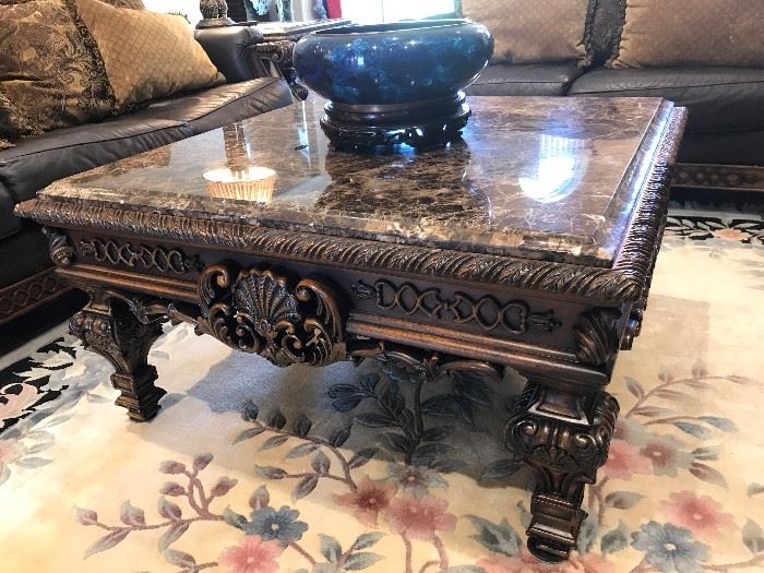 Matching Marble Top Coffee Table