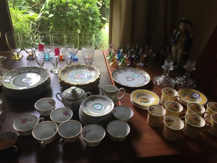 Beautiful pieces of vintage glassware and fine antique china - in excellent collection.