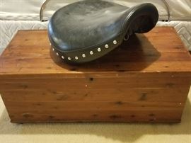 LARGE Leather Studded Yamaha Motorcycle Seat (We also have Saddle Bags, etc...)