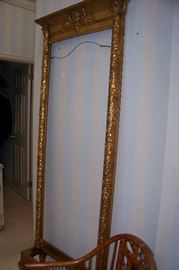 Very nice pier mirror with base - incomplete - mirror is missing as well as marble on the base - priced accordingly