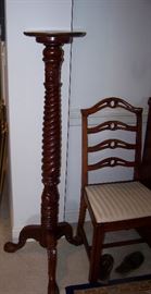 One of a pair of these nice mahogany wooden columns
