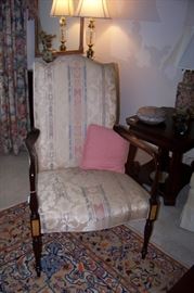 One of a pair of these beautifully upholstered chairs