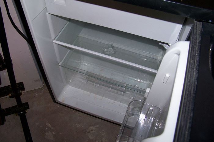 Interior of the small refrigerator