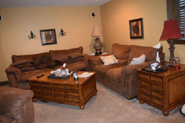 Sofa Love seat storage end table and coffee tables