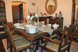 Dining room and china, China Germany 7117  14 with Floral Pattern