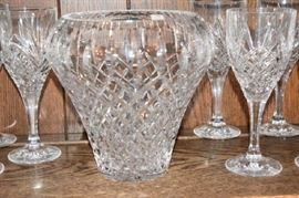 Crystal Vase and Stemware
