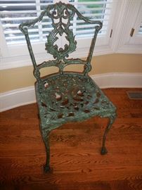 Cast Iron Side Chair, Made in Italy. HEAVY!!
