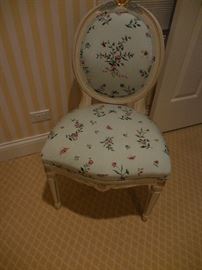 Vintage Hand Carved Pie Side Chair.